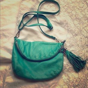 Italian leather cross-body bag